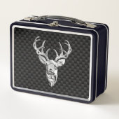 Silver Deer over de afdruk van de koolstofvezel (Voorkant)