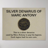 Silver Denarius van Marc Antony Coin Photo Print (Voorkant)