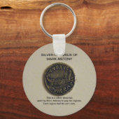 Silver Denarius van Marc Antony Foto Sleutelhanger (Voorkant)