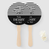 Silver Derby Race Horse Black White Stripes Handwaaier (Voorkant en achterkant)