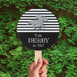 Silver Derby Race Horse Black White Stripes Handwaaier