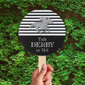 Silver Derby Race Horse Black White Stripes Handwaaier