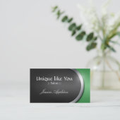 Silver-Design Curve - Groene Appointkaarten Afsprakenkaartje (Staand voorkant)