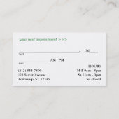 Silver-Design Curve - Groene Appointkaarten Afsprakenkaartje (Achterkant)