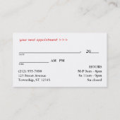 Silver-Design Curve - Red Appointards Afsprakenkaartje (Achterkant)