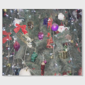 Silver Design-kerstboomdecoratie Cadeaupapier (Vlak)