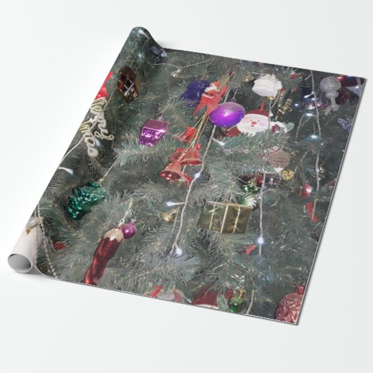 Silver Design-kerstboomdecoratie Cadeaupapier (Uitgerold)