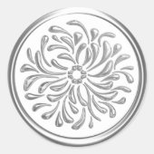 Silver Design op elke kleur Ronde Sticker (Voorkant)