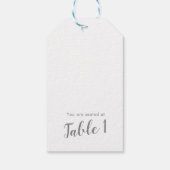Silver Destination Wedrevel Theme Place Card Cadeaulabel (Achterkant)