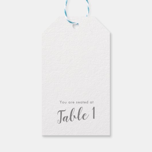 Silver Destination Wedrevel Theme Place Card Cadeaulabel (Achterkant)