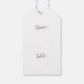Silver Destination Wedrevel Theme Place Card Cadeaulabel (Achterkant)