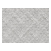 Silver Diagonal Basket Weave Geometric Pattern Tafelkleed (Voorkant (Horizontaal))