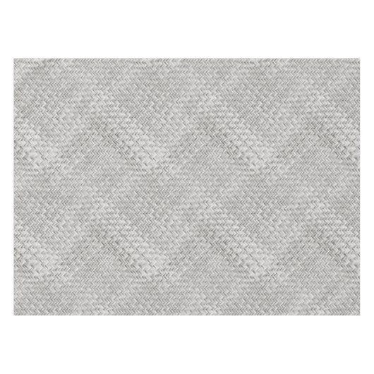 Silver Diagonal Basket Weave Geometric Pattern Tafelkleed (Voorkant (Horizontaal))