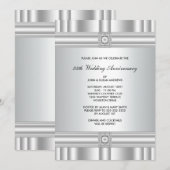 Silver Diamond 25th Jubileum Party Kaart (Voorkant / Achterkant)