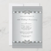 Silver Diamond 25th Jubileum Party Kaart (Voorkant)