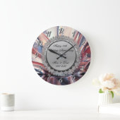 Silver Diamond Abstract 25th Wedding Jubileum Grote Klok (Huis)