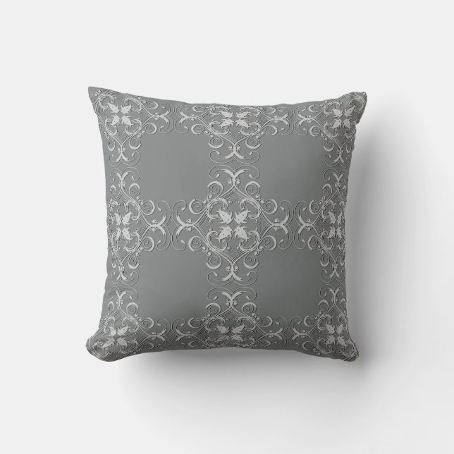 Silver Diamond Designer Pillow Kussen (Voorkant)