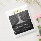 Silver Diamond Dress op Black Wood Sweet Sixteen Bedankzakje (Gezegeld)