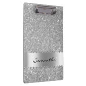 Silver Diamond Glitter Bling meisjesnaam Klembord (Rechts)