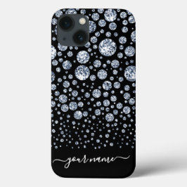 Silver Diamond Glitter Bling Strass Case-Mate iPhone Case