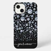 Silver Diamond Glitter Bling Strass