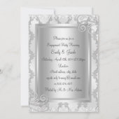 Silver Diamond & Lace Engagement Party - Uitnodigi Kaart (Achterkant)