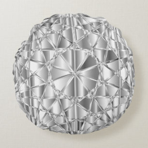 Silver Diamond Rond Kussen