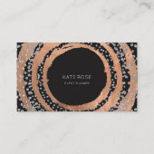 Silver Diamond Roos Gold Black Swarovski Crystals Visitekaartje (Voorkant)