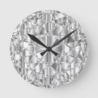 Silver Diamond Round Pillow Ronde Klok