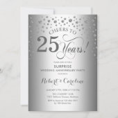 Silver Diamond Surprise 25e Jubileum Kaart (Voorkant)