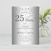 Silver Diamond Surprise 25e Jubileum Kaart (Staand voorkant)