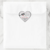 Silver Diamond Tapestry with Love Heart Sticker (Tas)