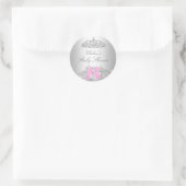 Silver Diamond & Tiara Baby shower Sticker (Tas)
