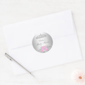 Silver Diamond & Tiara Baby shower Sticker (Envelop)