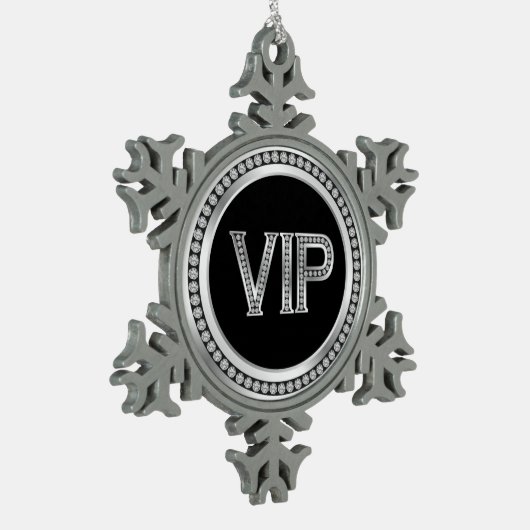 Silver Diamond VIP Christmas Tin Sneeuwvlok Ornament (Links)