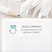 Silver Diamond Wedding Ring verloofd retouradres Etiket (Insitu)