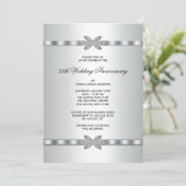 Silver Diamonds 25th Jubileum Party Kaart (Staand voorkant)