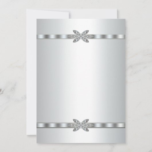 Silver Diamonds 25th Jubileum Party Kaart (Achterkant)