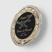 Silver Diamonds Bruiloft Jubileum Ronde Klok (Hoek)