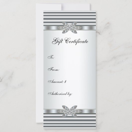 Silver Diamonds Business Cadeaubonnen (Achterkant)