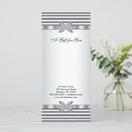 Silver Diamonds Business Cadeaubonnen (Staand voorkant)