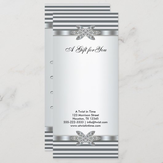 Silver Diamonds Business Cadeaubonnen (Voorkant / Achterkant)