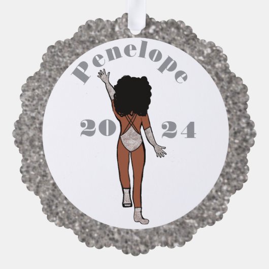 Silver & Diamonds Dancer Ornament Kaart A (Achterkant)