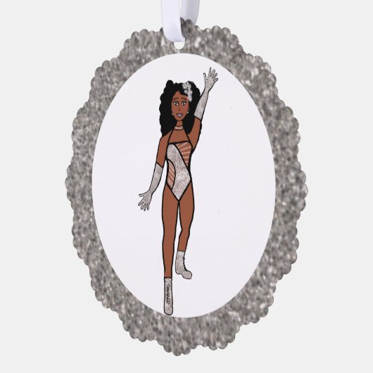 Silver & Diamonds Dancer Ornament Kaart A (Links)