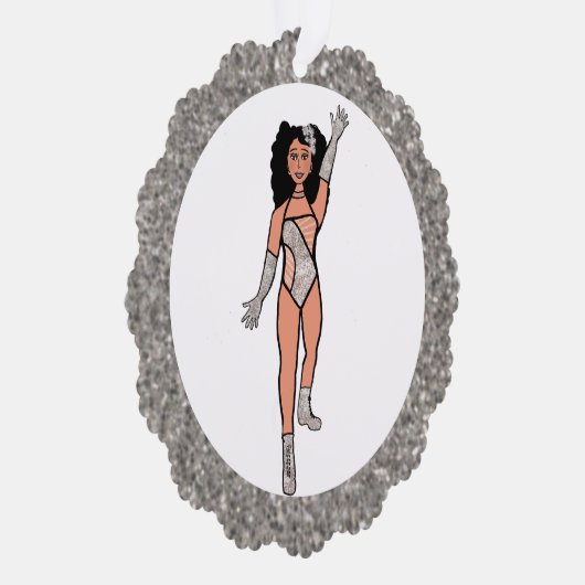 Silver & Diamonds Dancer Ornament Kaart B (Rechts)