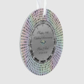 Silver Diamonds gedeponeerd 50th Wedding Jubileum Ornament (voorkant)