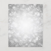 Silver Diamonds Glitter Kerstblauw Invite Flyer (Achterkant)