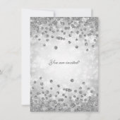 Silver Diamonds & Glitter-kerstparty Kaart (Achterkant)