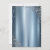 Silver Diamonds Lijst Jurk Quinceañera Kaart (Achterkant)