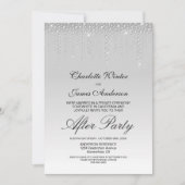 Silver Diamonds Wedding After Party Invitation Kaart (Voorkant)